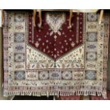 SILK MIX RUG HAND KNOTTED