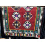 FINE SOUTH WEST PERSIAN QASHQAI KILIM 240CMS X 162CMS