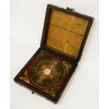 VINTAGE CHINESE CHARACTER COMPASS WITH CASE