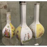 3 CONTINENTAL VASES A/F