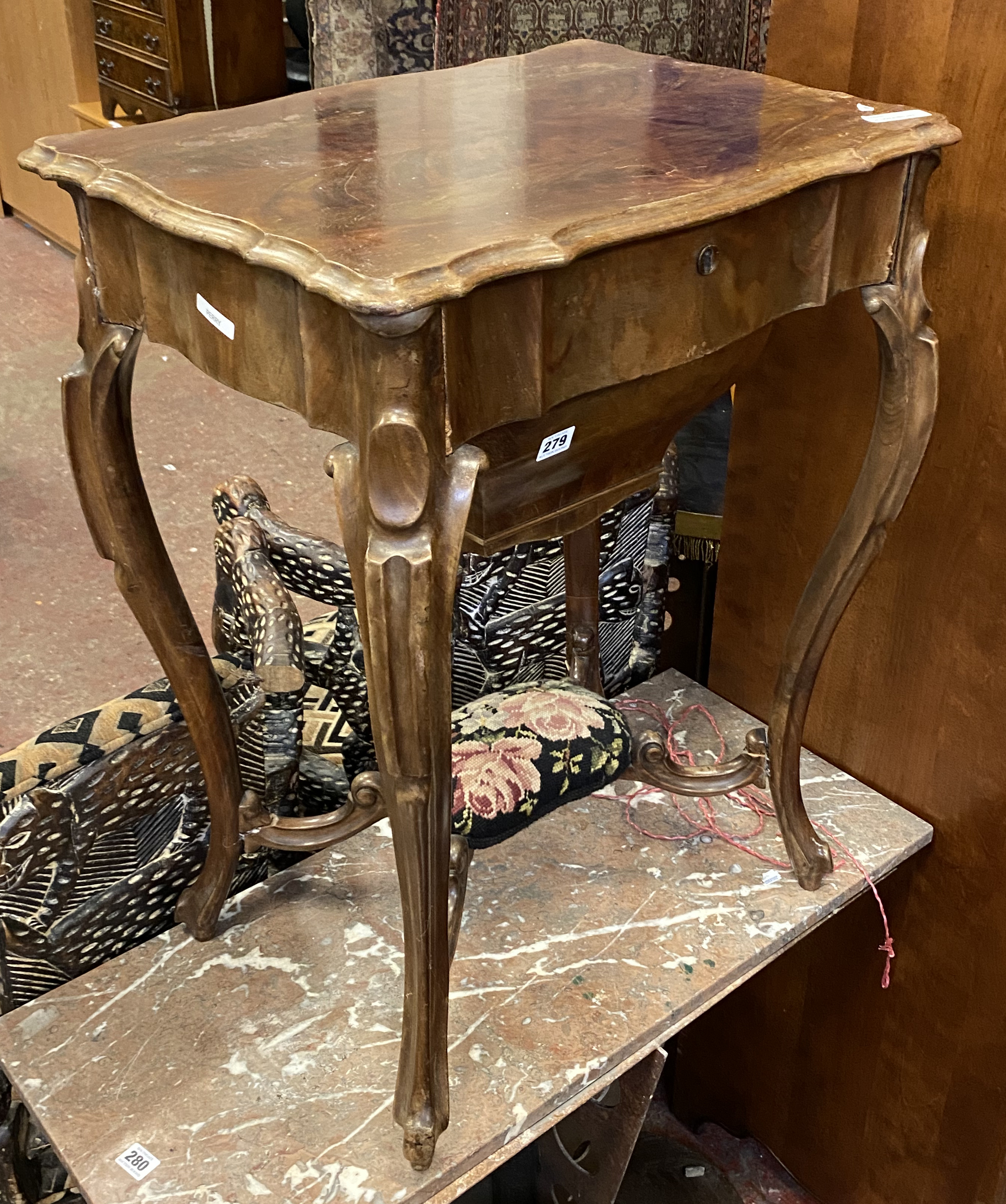 VICTORIAN SEWING TABLE - A/F