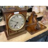 JOHN POOLE 57 FENCHURCH ST ROSEWOOD CLOCK WITH WALL BRACKET, CHIMING 37.5CMS (H) APPROX