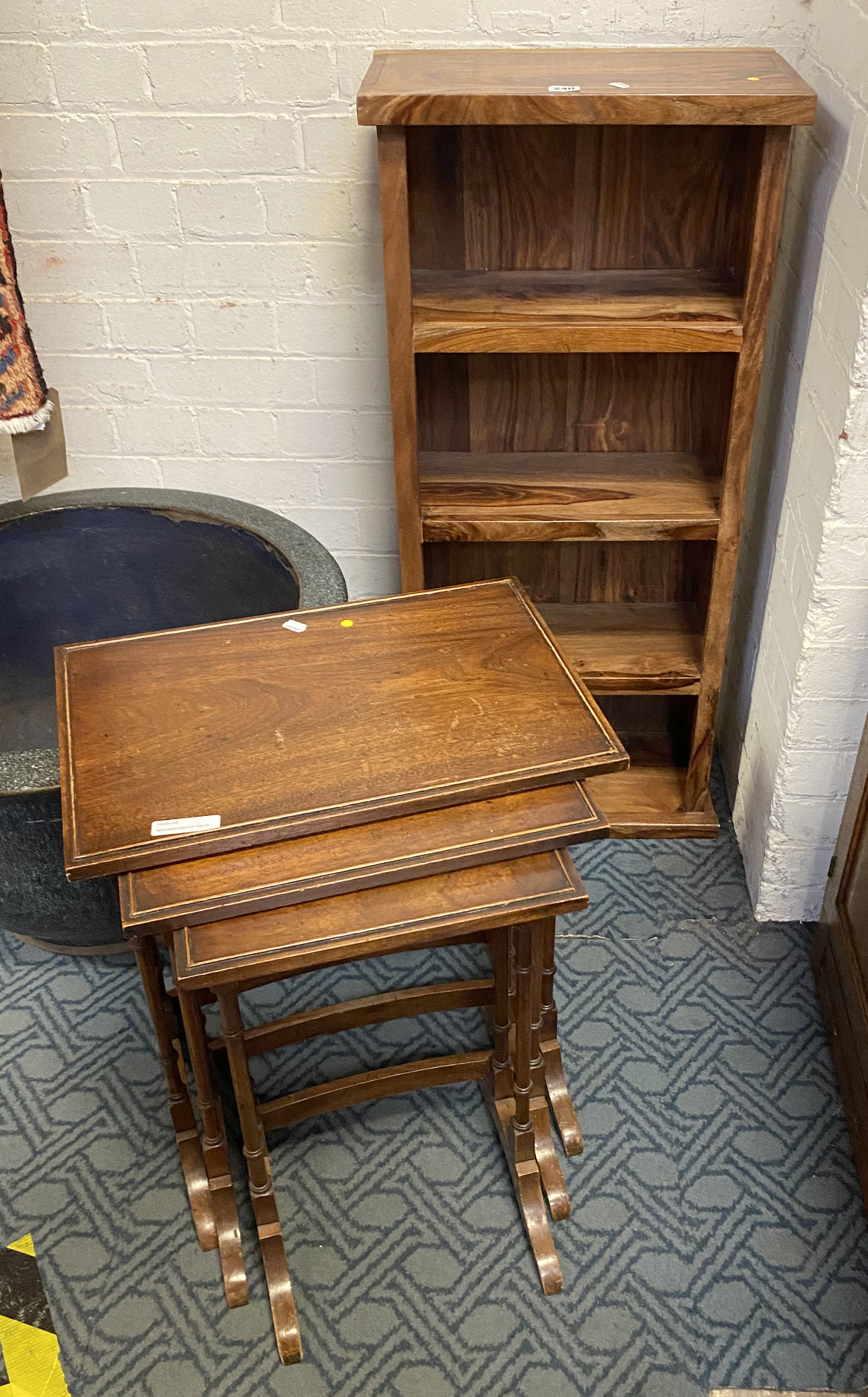 NEST OF TABLES & BOOKCASE