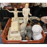 COLLECTION OF GREEK STATUE, FIGURE HEADS ETC A/F