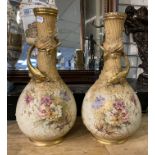 PAIR OF BOHEMIAN VASES 40CMS (H) APPROX