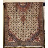 FINE NORTH EAST PERSIAN MOUD RUG 250CMS X110CMS