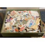 SELECTION OF EARLY STAMPS OFF PAPER/ ON PAPER INCL. HIGH VALUES IN BOX