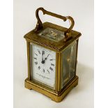 BRASS MANTLE CLOCK WITH KEY - 9.5 CMS (H) APPROX