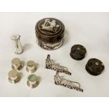 MIXED SILVER INCL. MENU HOLDERS & OTHERS INCL. ELKINGTON