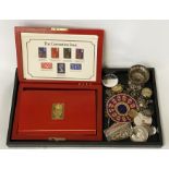 25TH ANIVERSERY 925 SILVER STAMP INGOTS WITH VARIOUS ITEMS WITH POSSIBLY SOME SILVER CONTENT