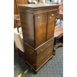 WALNUT COCKTAIL CABINET - A/F