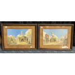 JEAN VALLETA - TWO OLD LITHOGRAPHS 24CM X 35CM