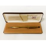 BOXED CROSSED GOLD PLATED BALLPOINT PEN