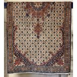 FINE NORTH EAST PERSIAN MOUD RUG 250CMS X110CMS