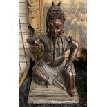 LARGE BRONZE CHINESE FIGURE - 45 CMS (H) APPROX