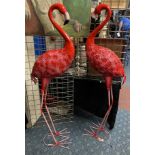 PAIR OF METAL FLAMINGOS - 160 CMS (H) APPROX