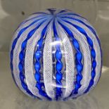 VINTAGE VENETIAN PAPERWEIGHT IN BLUE - 7 CMS (H) APPROX