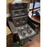 LEATHER LIBRARY CHAIR