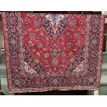 FINE CENTRAL PERSIAN KASHAN RUG 220CMS X 138CMS