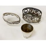 THREE EARLY CONTINENTAL SILVER ITEMS