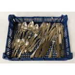 MONOGRAMED 800 SILVER CUTLERY - 31 OZS EXCLUDING KNIVES