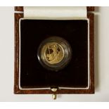 1995 BRITTANIA GOLD PROOF £10 COIN NO. 0484 ROYAL MINT ISSUE 3.412 GRAMS APPROX