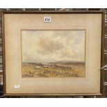 ARTHUR GERALD ACKERMAN WATERCOLOUR SHEEP GRAZING - SIGNED - 22 X 29 CMS APPROX