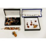 TRAY OF BALTIC AMBER JEWELLERY