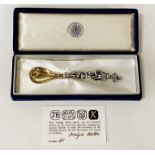 STERLING SILVER SPOON TO MARK 100 YEARS OF THE NATIONAL SOCIETY OF PREVENTION OF CRUELTY TO CHILDREN