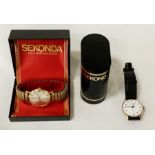 TWO GENTS SEKONDA WATCHES IN THEIR ORIGINAL BOXES
