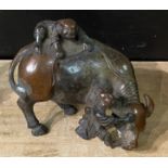BRONZE CHINESE BULL - 13.5 CMS (H) APPROX