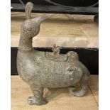 BRONZE CHINESE BIRD CENSER - 29 CMS (H) APPROX