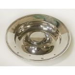 H/M SILVER DISH 10OZS APPROX 17CMS (D)