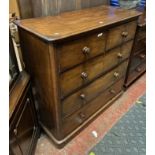 VICTORIAN MAHOGANY FIVE DRAWER CHEST