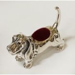 DOG IN STERLING SILVER