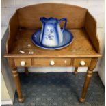 PINE WASHSTAND WITH JUG & BOWL