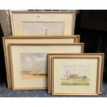 QTY OF G.F WOODWORTH FRAMED LANDSCAPES & OTHERS