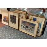 LARGE COLLECTION OF JAN BRYCHTA WATERCOLOURS & PICTUR S