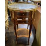 MARBLE TOP GALLERY TABLE