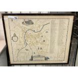 VINTAGE MAP OF THE BOROUGH OF CAMBRIDGE BY IAN COX 50.5CMS (H) X 60CMS (W) APPROX