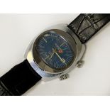 MEMOSTAR GENTS WATCH WITH ALARM NEEDS NEW CRYSTAL WORKING CIRCA 1970S