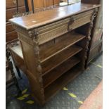 OAK CARVED BOOKCASE