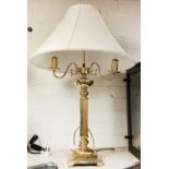 BRASS COLUMN TABLE LAMP 77CMS (H) APPROX