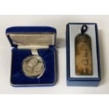 STERLING SILVER CARR OF LONDON HALLMARKED, BOOKMARK & A 999 SILVER COMMEMOTAIVE COIN