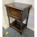 OAK CABINET WITH BARLEY TWIST LEGS