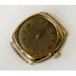 9 CT TUDOR GENTS WRISTWATCH IN DENISON CASE NEEDS AN HOUR HAND , MADE FOR ROLEX - WORKING