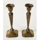 PAIR OF H/M SILVER CANDLESTICKS 19.5CMS (H) APPROX