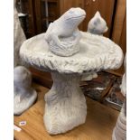 FROG TOP LOG BIRD BATH