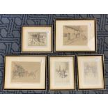 2 CECIL ALDIN PRINTS& 3 OTHERS BY ARTHUR CHERRY