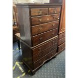 MAHOGANY CHEST ON CHEST